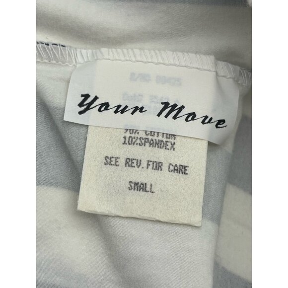 Vintage Your Move Women's S Cotton Spandex Bike Shorts Blue White Stripe 8" Insm - Picture 5 of 6